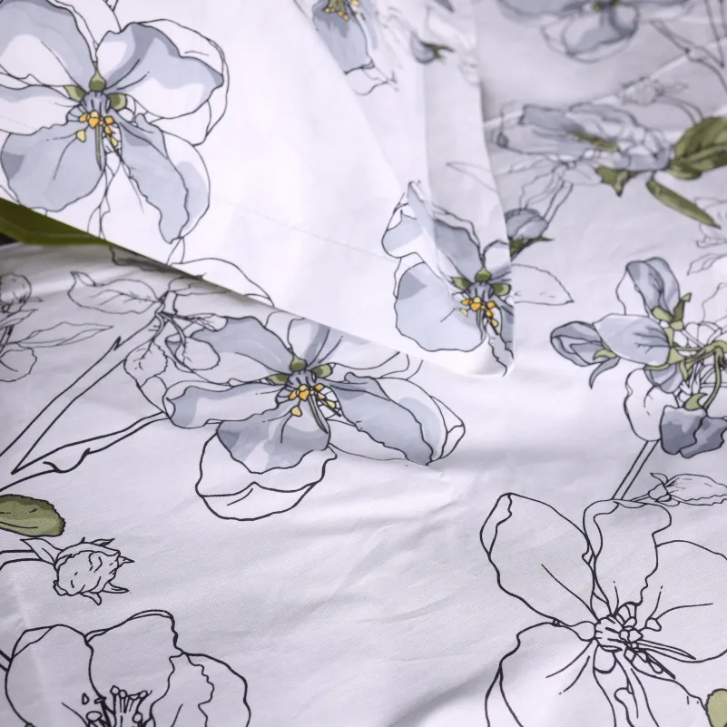 Комплект постельного белья Поплин 00-1 "Olive Flowers" - 3