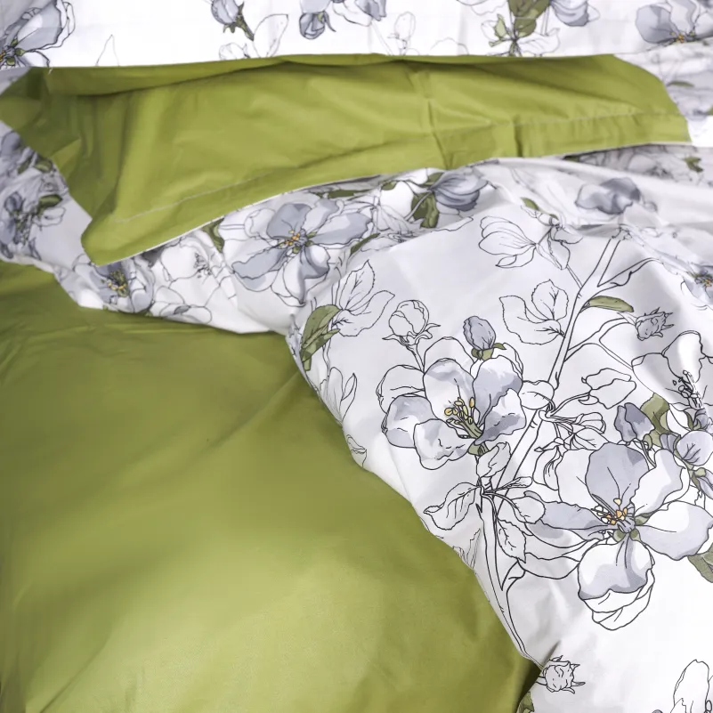 Комплект постельного белья Поплин 00-1 "Olive Flowers" - 5