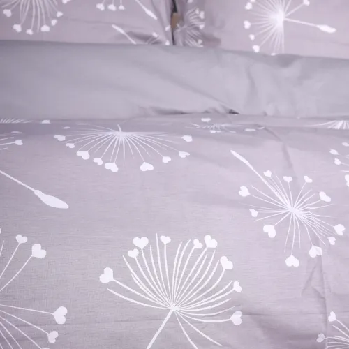 Комплект постільної білизни Поплін 00-3 "Grey Dandelions" - 2