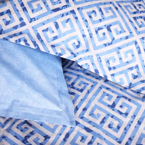 Наволочка Поплин 00-5 "Geometry Blue" - 2