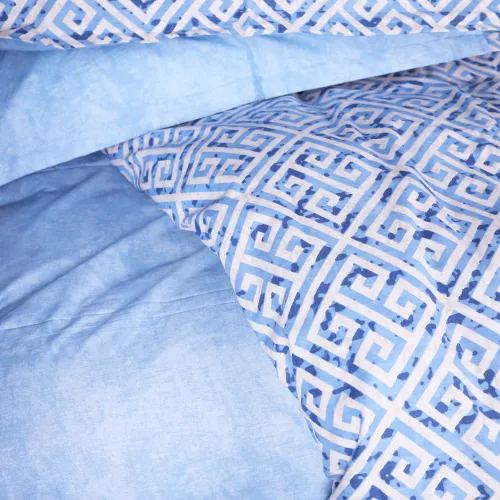 Простирадло на гумці Поплін 00-5 "Geometry Blue" - висота 25 см (дитячі 10 см) - 2