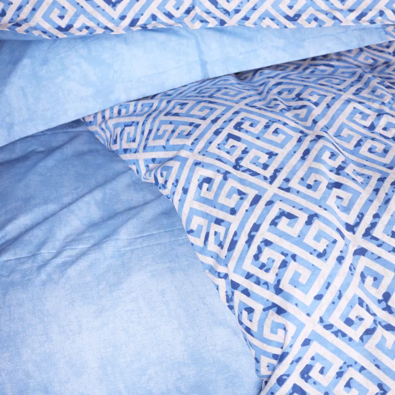 Простынь Поплин 00-5 "Geometry Blue" - 4