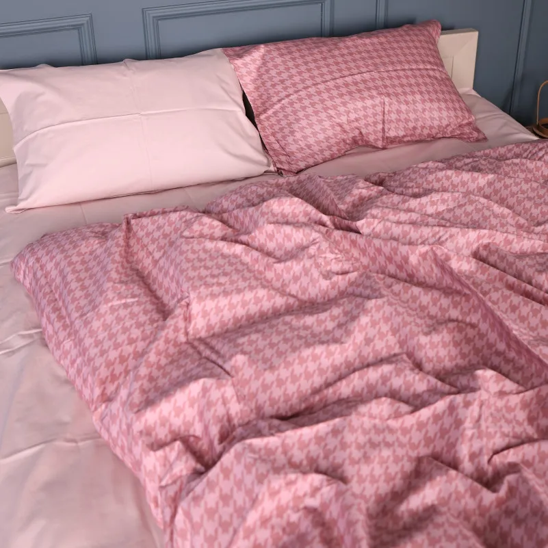 Наволочка Сатин 22-1440 Pink Houndstooth - 5