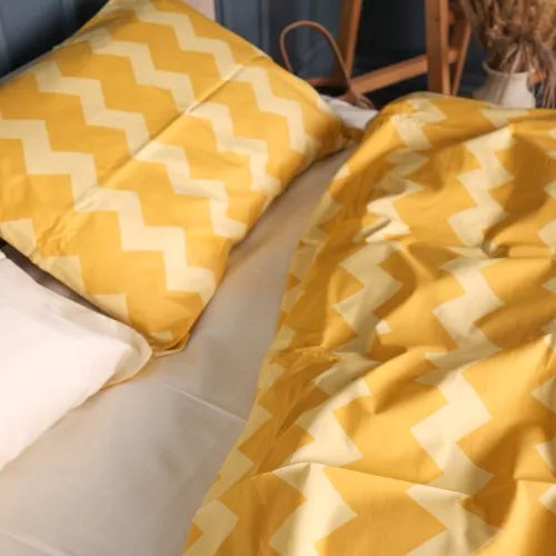 Комплект постільної білизни Сатин 22-1406 Yellow Waves - 4