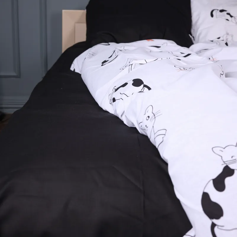 Пододеяльник Бязь 17-0936 Line Art Cats - 1