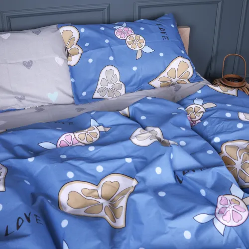 Пододеяльник Бязь 17-0470 Love lemon