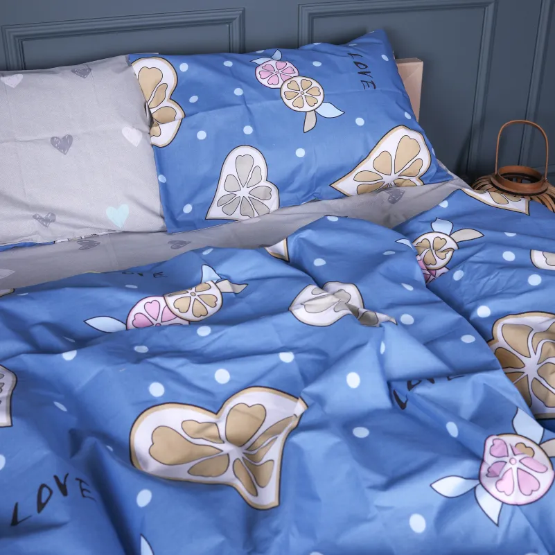 Пододеяльник Бязь 17-0470 Love lemon