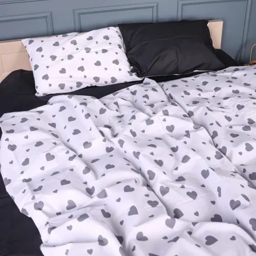 Комплект постільної білизни Бязь Kids Time 17-0669 Black and White Love - 2