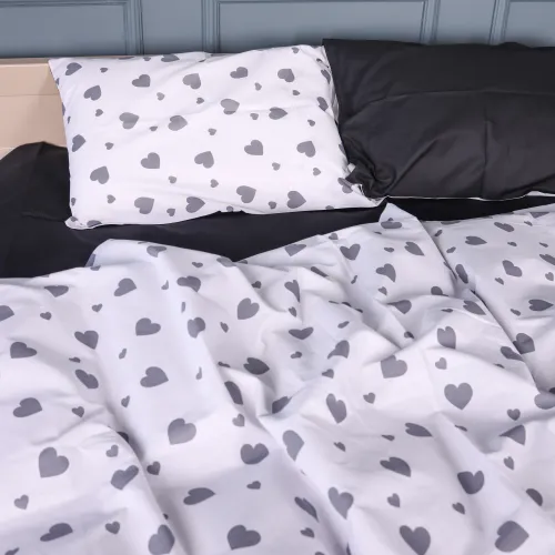 Комплект постільної білизни Бязь Kids Time 17-0669 Black and White Love