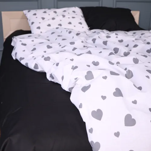 Простирадло Ranforce Elite 17-0669 Black and White Love