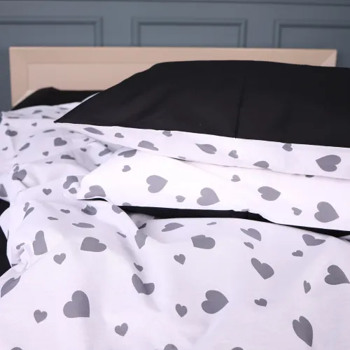 Підковдра Бязь Kids Time 17-0669 Black and White Love - 2