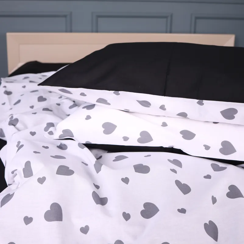 Наволочка Бязь 17-0669 Black and White Love