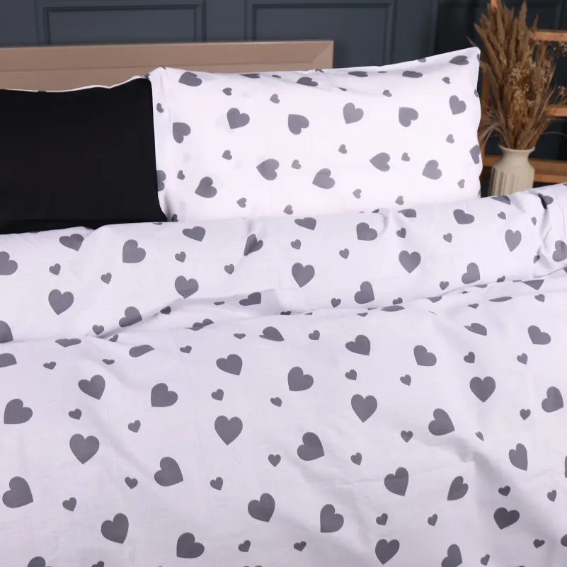 Простирадло Ranforce Elite 17-0669 Black and White Love - 2