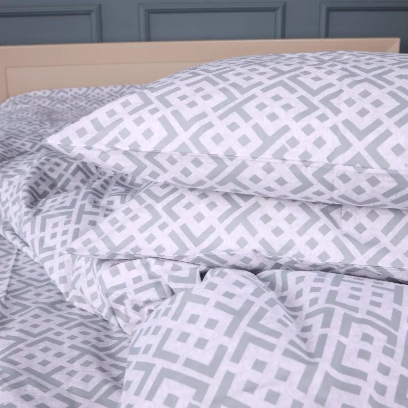 Наволочка Бязь 17-0947 Abstract Gray