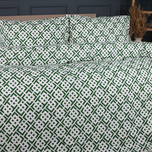 Комплект постельного белья Ranforce Elite 17-0951 Abstract Green - 5