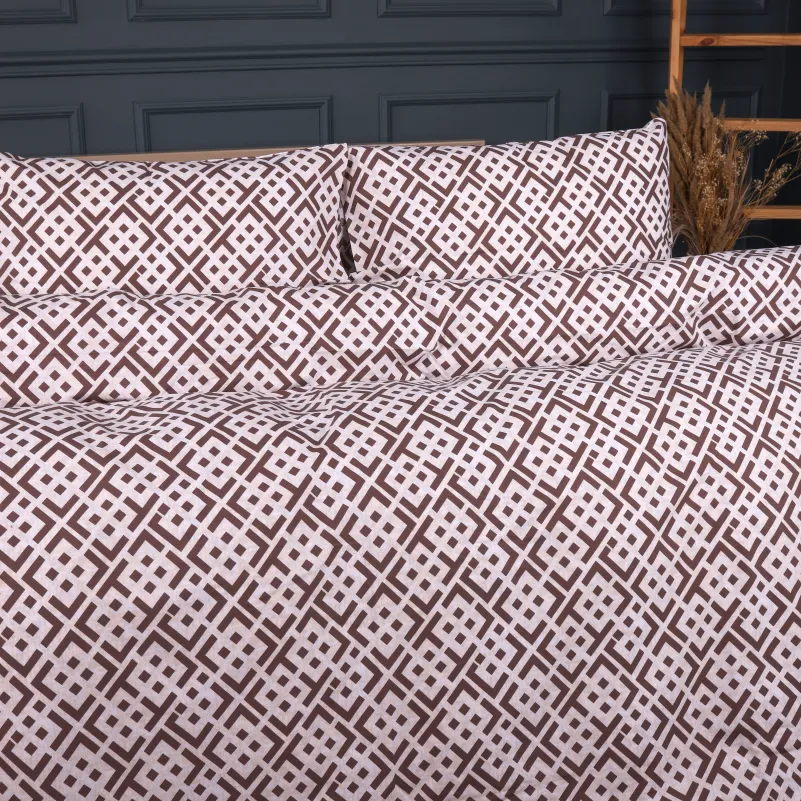 Комплект постільної білизни Ranforce Elite 17-0949 Abstract Brown - 4