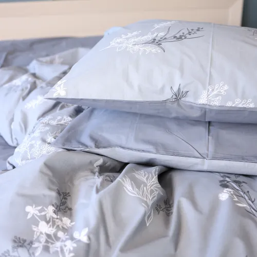 Комплект постільної білизни Бязь 17-0955 Silver Botanica - 2