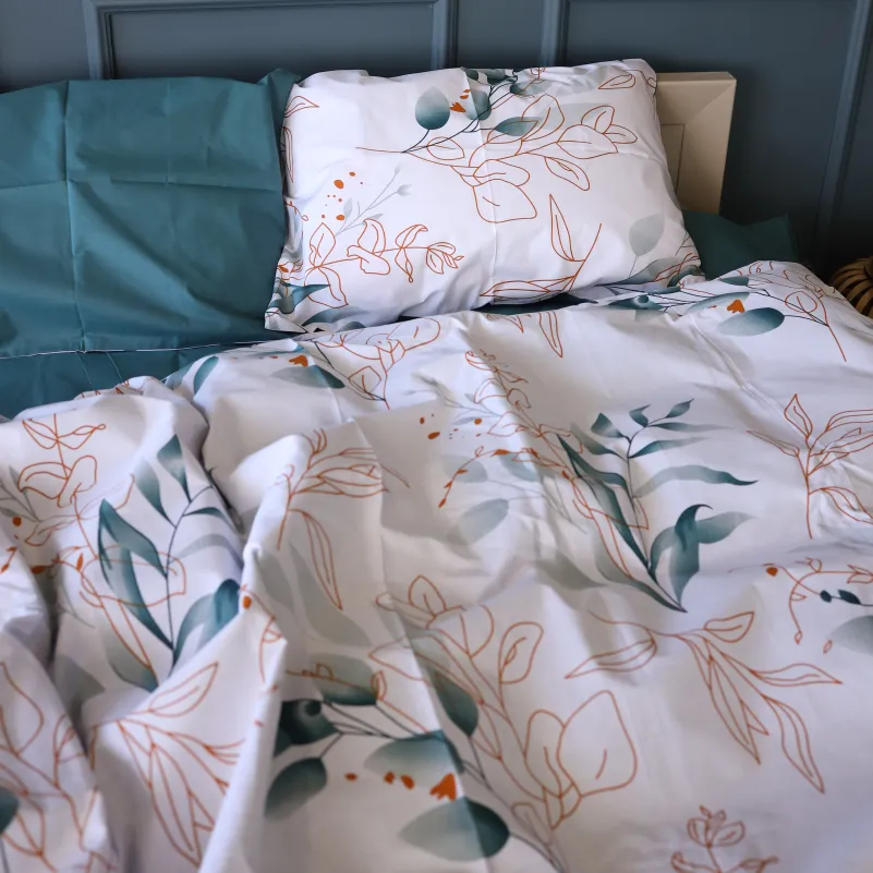 Комплект постільної білизни Бязь 17-0954 Delicate Foliage - 4