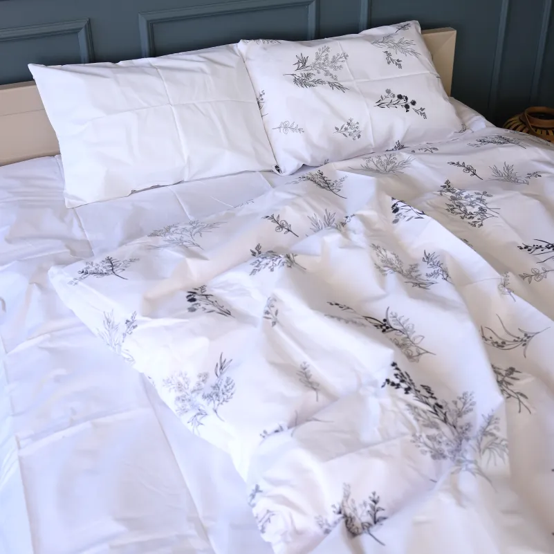 Пододеяльник Ranforce Elite 17-0956 White Botanica - 2