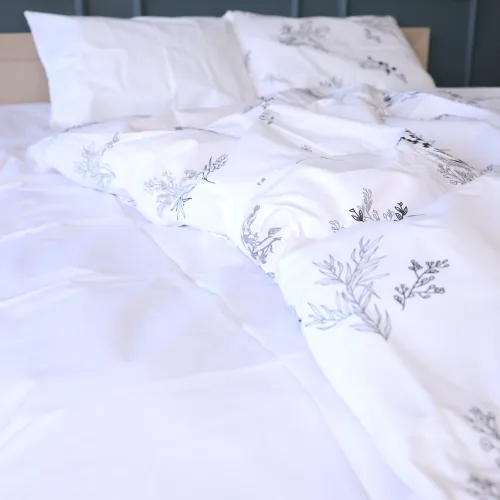 Простирадло Бязь 17-0956 White Botanica - 2