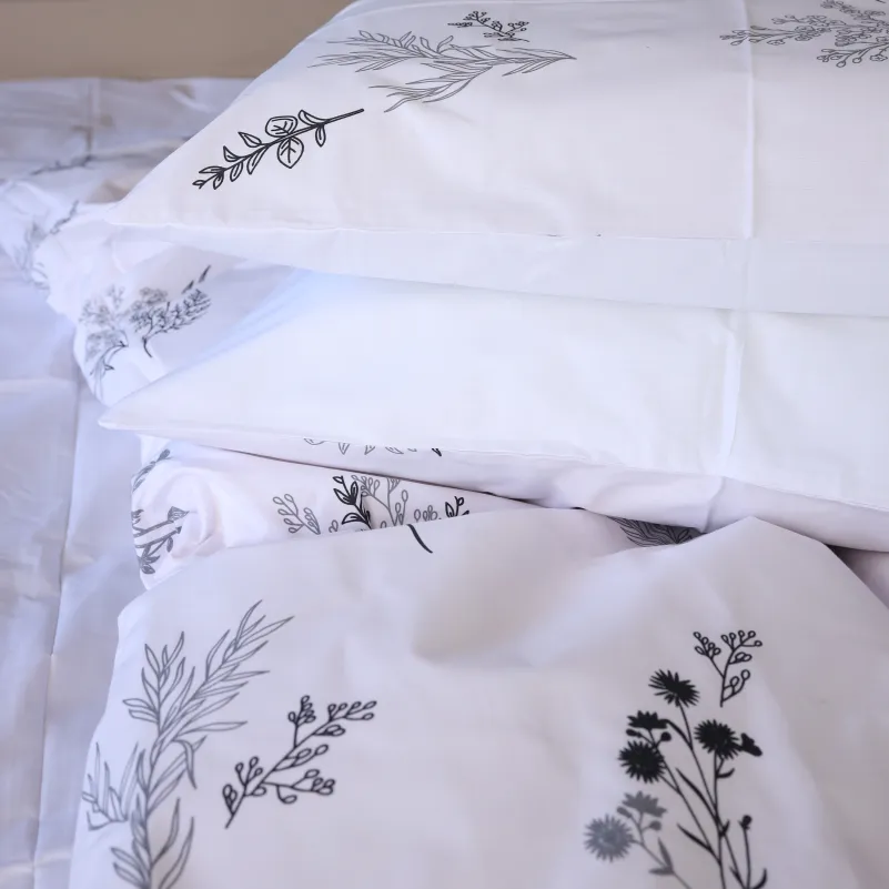 Комплект постільної білизни Бязь 17-0956 White Botanica - 1