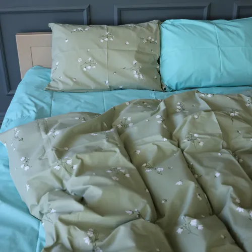 Підковдра Бязь 17-4736 Green leaves