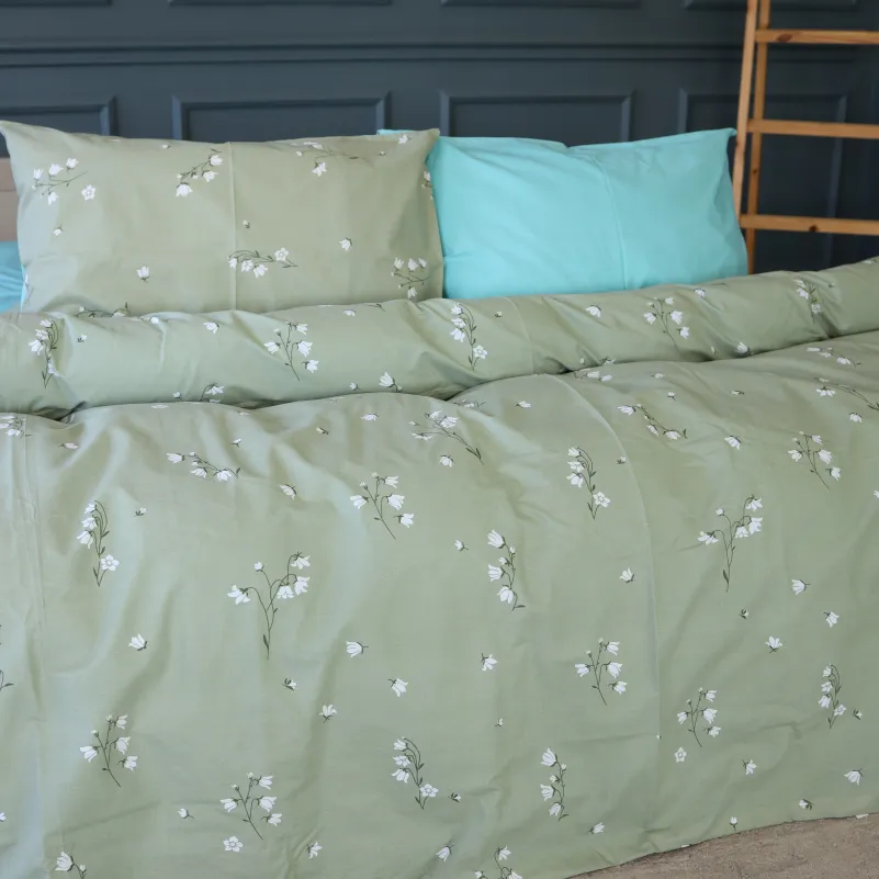 Простирадло Ranforce Elite 17-4736 Green leaves - 4