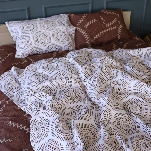 Комплект постільної білизни Бязь 17-0739 Amber Geometrics