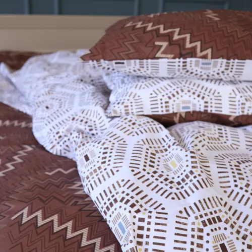 Комплект постільної білизни Бязь 17-0739 Amber Geometrics - 2
