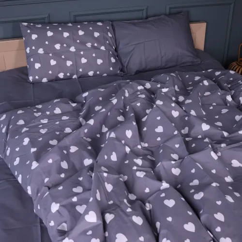 Комплект постільної білизни Бязь 17-0966 Hearts Story