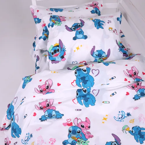 Комплект постельного белья Ranforce Elite TEENAGER 17-0909 Cute Stitch White - 2