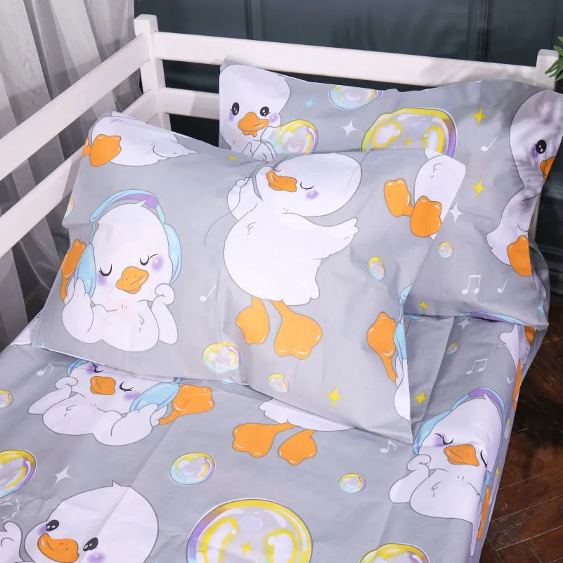 Наволочка Бязь Kids Time 17-0896 Baby Ducks Gray