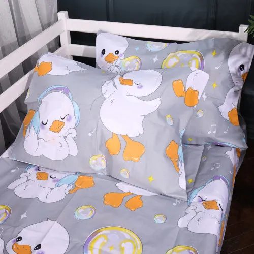 Наволочка Бязь 17-0896 Baby Ducks Gray