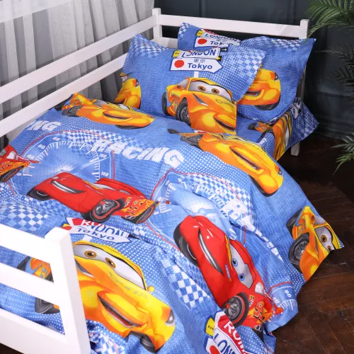 Пододеяльник Бязь Kids Time 17-0888 Cars Speed Blue - 4