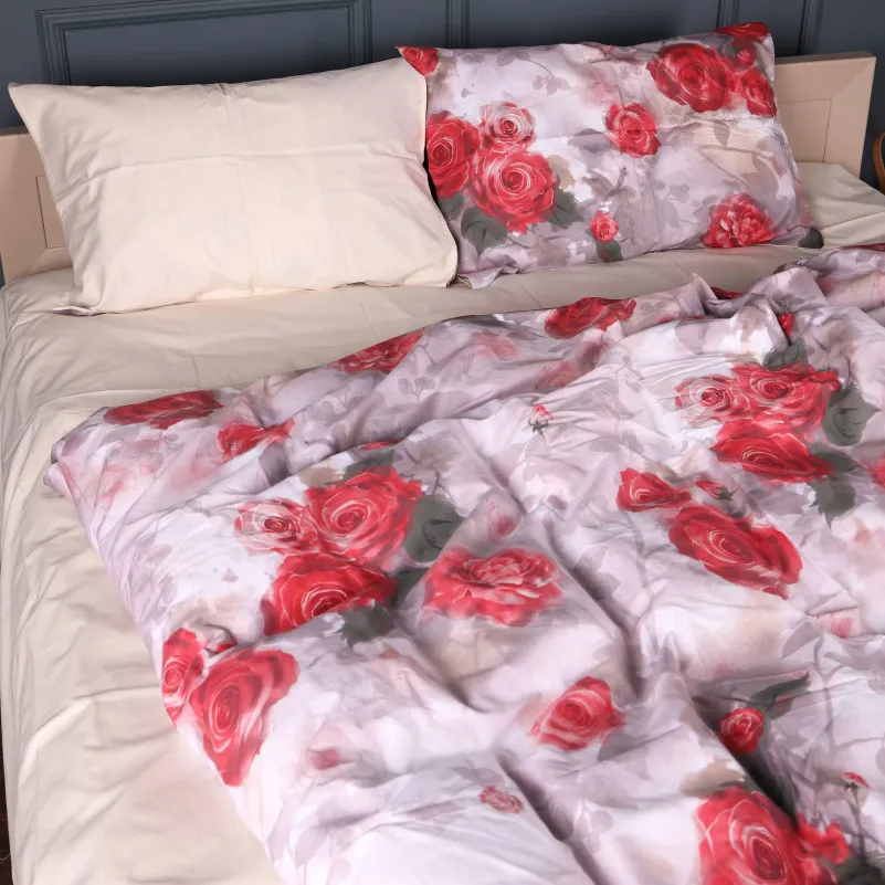 Наволочка Сатин 22-1438 Royal Red Roses - 4