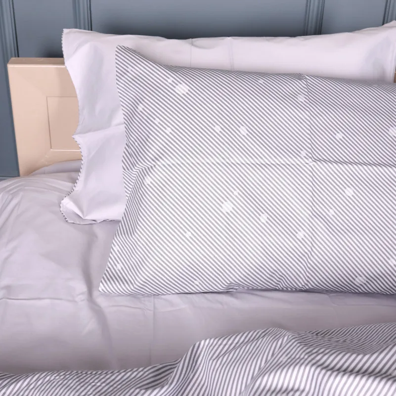 Наволочка Сатин 22-1437 Minimal Gray Hearts - 3