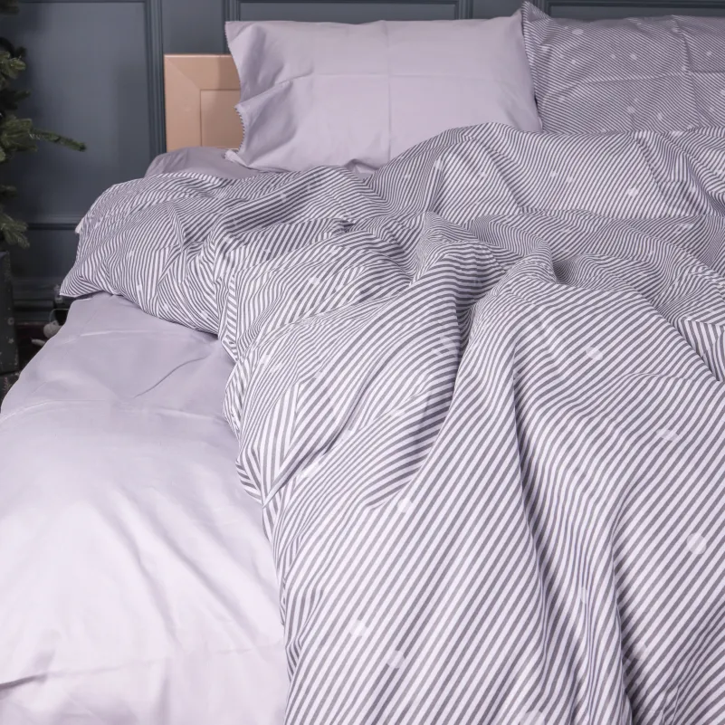 Пододеяльник Сатин 22-1437 Minimal Gray Hearts - 2