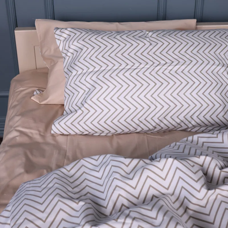 Наволочка Сатин 22-1452 Gold Geometry - 3