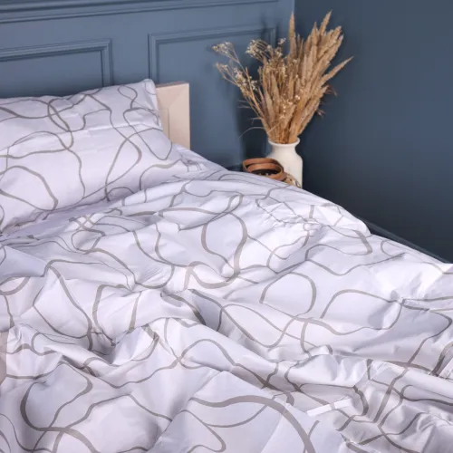 Наволочка Сатин 222-1460 Minimal Lines white - 2