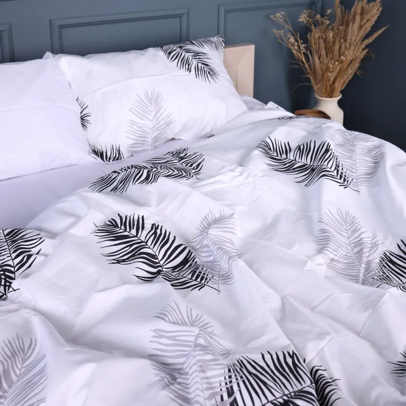 Комплект постільної білизни Сатин 22-1458 Feather Luxe white - 4