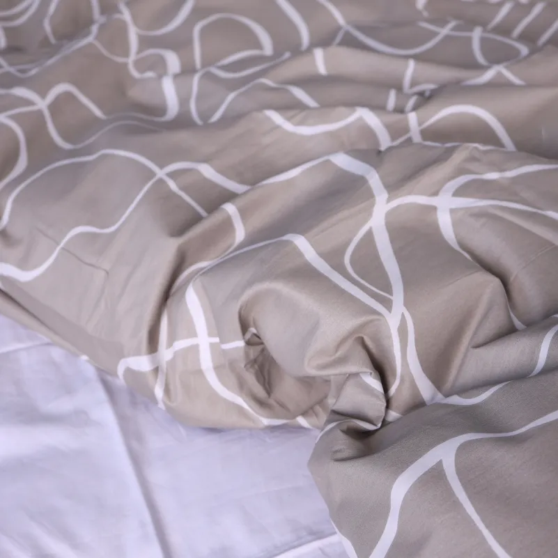 Наволочка Сатин 22-1459 Minimal Lines beige - 2