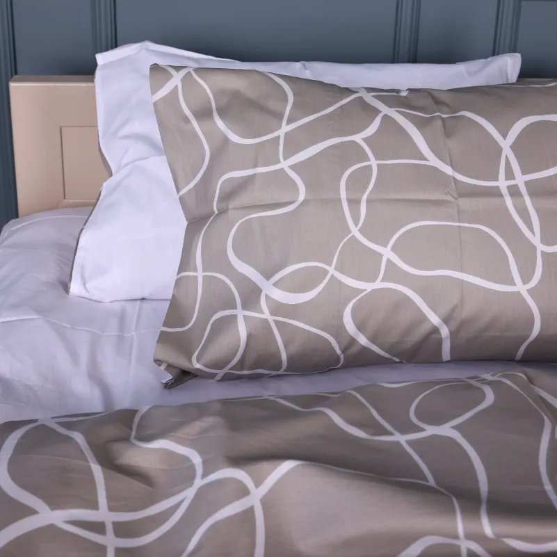 Наволочка Сатин 22-1459 Minimal Lines beige - 3