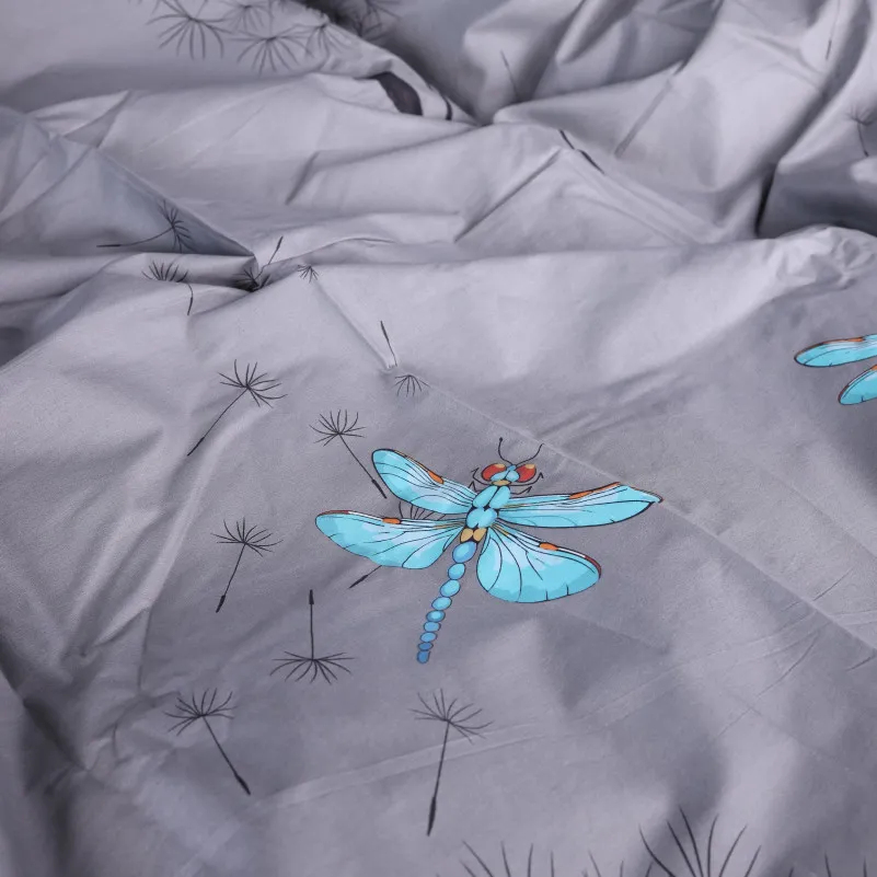 Наволочка Сатин 22-1462 Dandeline gray - 3