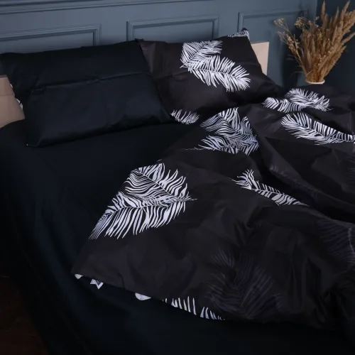 Пододеяльник Сатин 22-1457 Feather Luxe black - 2