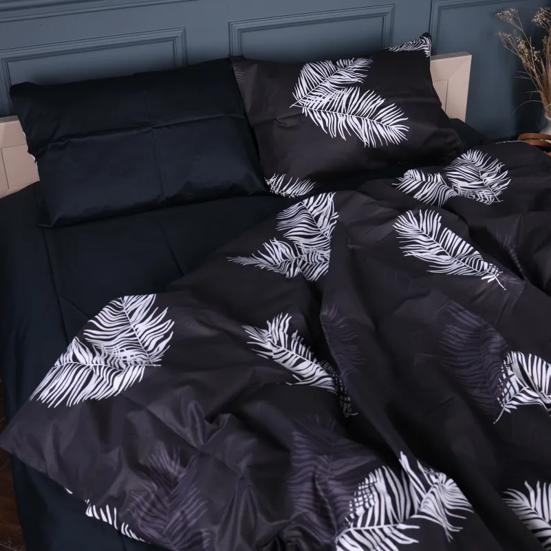 Пододеяльник Сатин 22-1457 Feather Luxe black