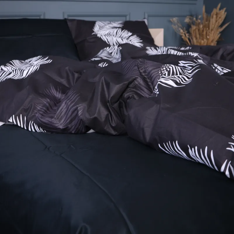 Пододеяльник Сатин 22-1457 Feather Luxe black - 2