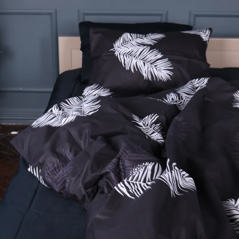 Наволочка Сатин 22-1457 Feather Luxe black - 1