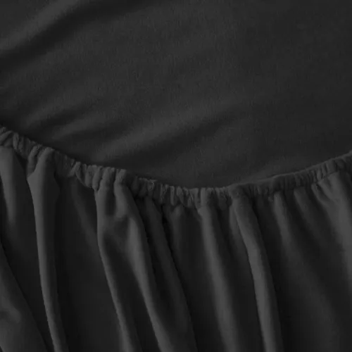 Простынь на резинке Велюр Winter Frost 28-0007 Black Velvet - высота 25 см (детские 10 см)