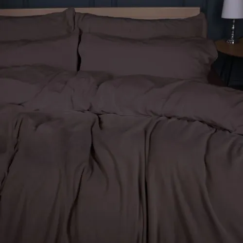 Простирадло на гумці Велюр Winter Frost 28-0003 Brown Velvet - висота 25 см (дитячі 10 см) - 4