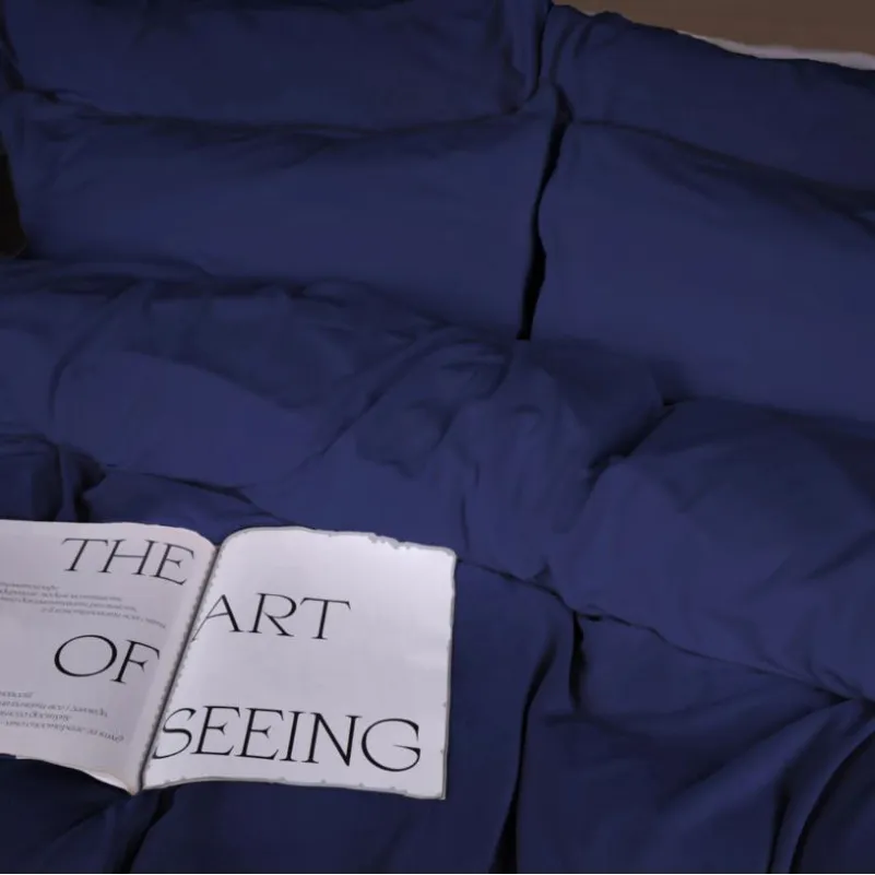 Комплект постільної білизни Велюр Winter Frost 28-0006 Navy blue Velvet - 2